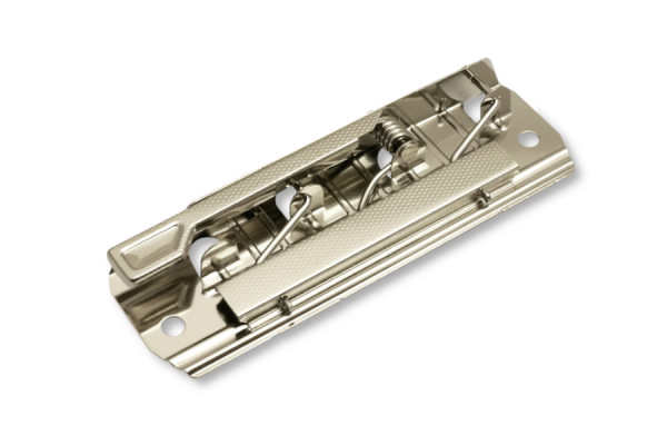 Klemmmechaniken mit Hebel, für ungelochte Papiere, 100 mm breit, vernickelt