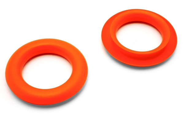 Gribehulsringe, af plast, orange