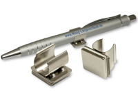 Magnetiske penneholdere<BR> af metal, forniklet